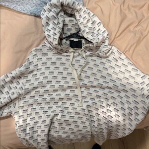 Gucci Beige and Black Logo Hoodie